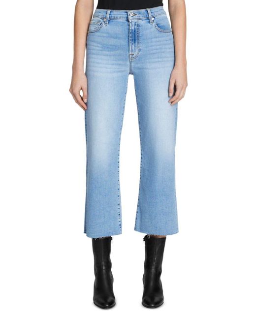 7 For All Mankind High Rise Cropped Wide Leg Alexa Jeans In Etienne in ...