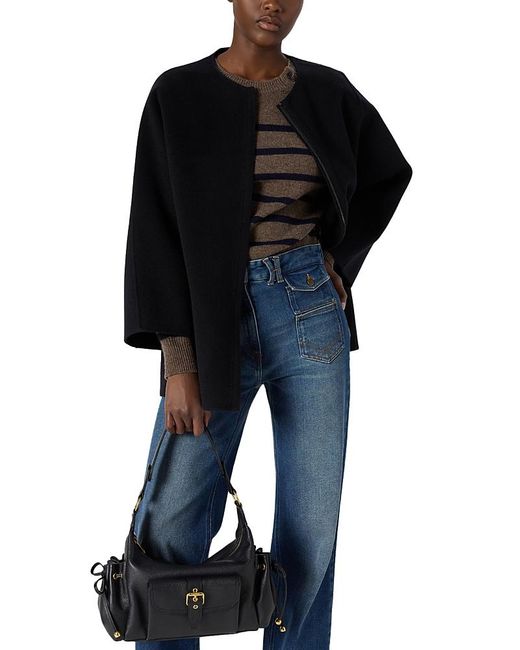 Gerard Darel Black Myriam Wool Coat