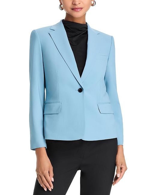 Theory Blue One Button Slim Jacket
