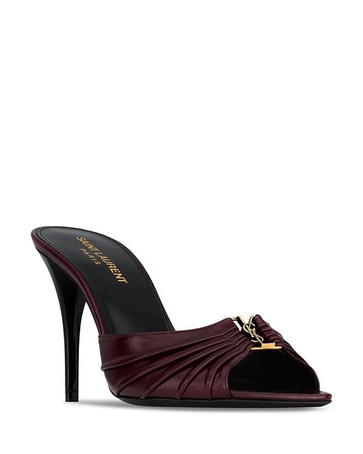 Saint Laurent Purple Babylone Mules