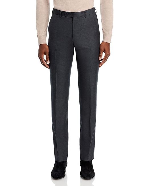 John Varvatos Gray Wool Slim Fit Suit Pants for men