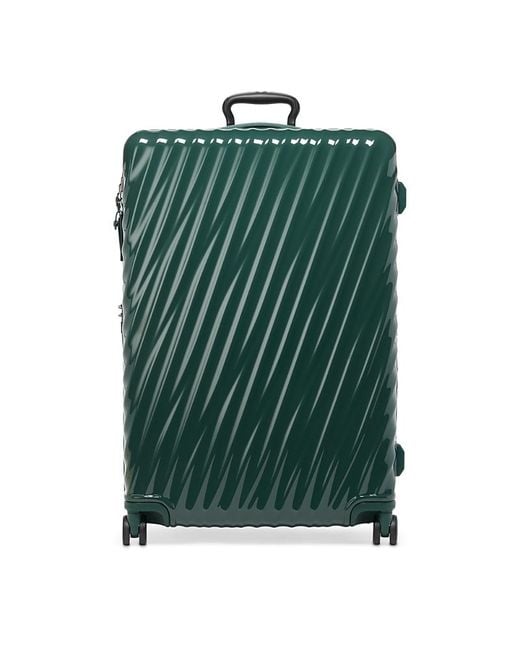 Tumi Green Large Expandable Checked Wheeled Suitcase