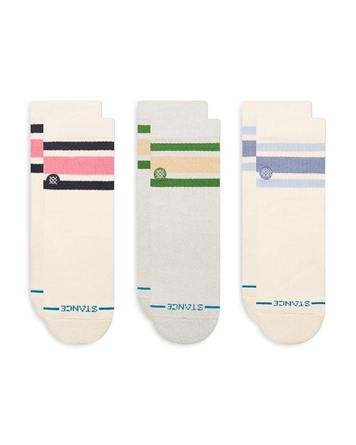 Stance White Boyd Quarter Socks, Set Of 3