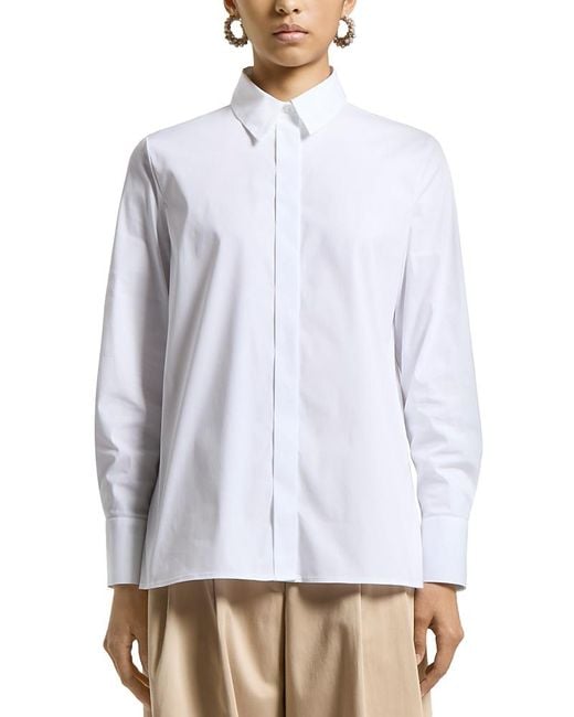 Peserico White Concealed Placket Shirt