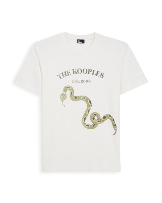 The Kooples Cotton Logo Snake T - Shirt in Beige (Natural) for Men ...