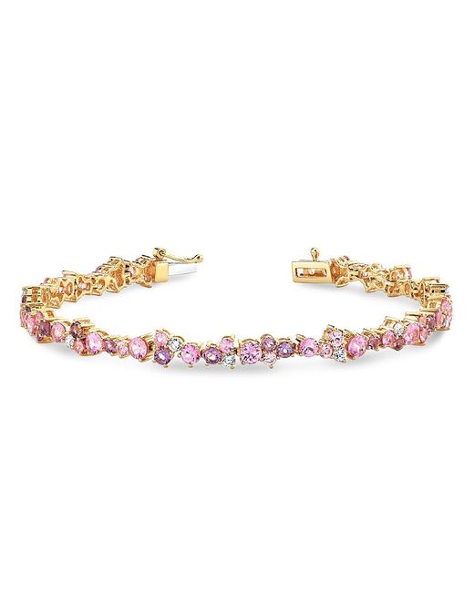 Sydney Evan White Wicked X 14K Sapphire, Amethyst & Diamond Glinda Bracelet