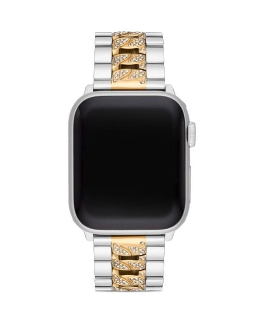 Michael Kors Apple WatchÂ® Two - Tone Stainless Steel Bracelet in Gold/Silver (Metallic) - Save 9 