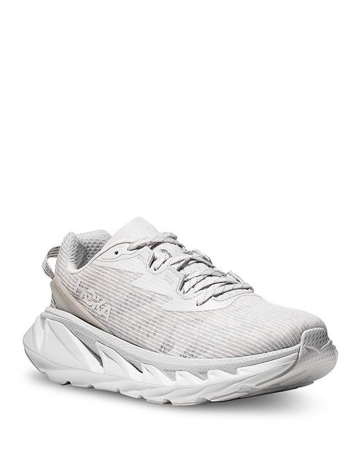 Hoka One One White Elevon 2 Running Sneakers