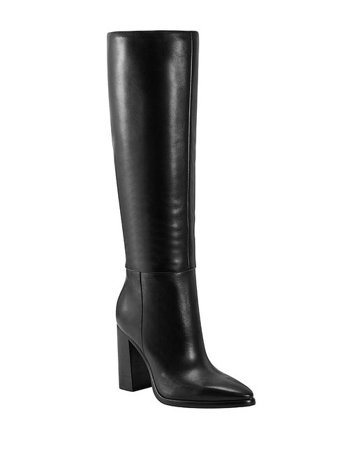 Marc Fisher Women's Black Lannie Wide Calf Boots