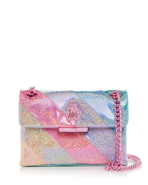Kurt Geiger Glitter Mini Kensington Shoulder Bag in Pink | Lyst