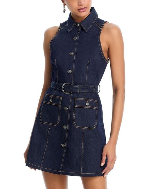 Cinq À Sept Blue Andree Denim Mini Dress