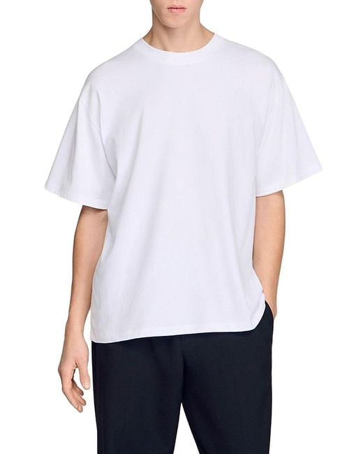 Sandro White Logo Tee