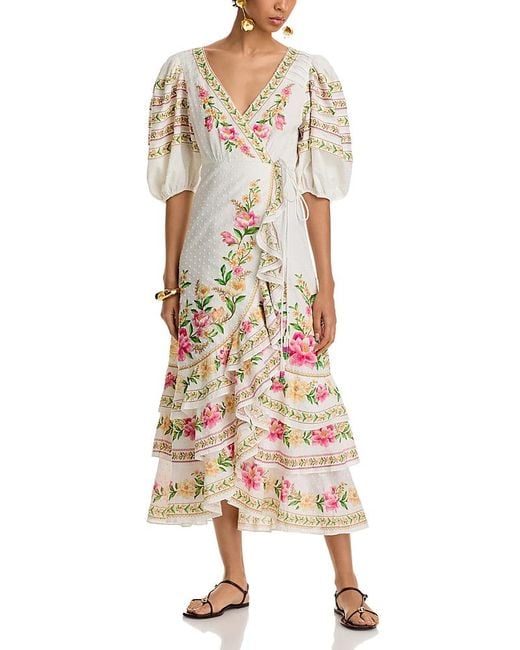 ワンピースその他 FARM Rio Linen-blend dress with palm print Farm Rio Farm Rio Linen-Blend Dress With Palm Print | Grailed