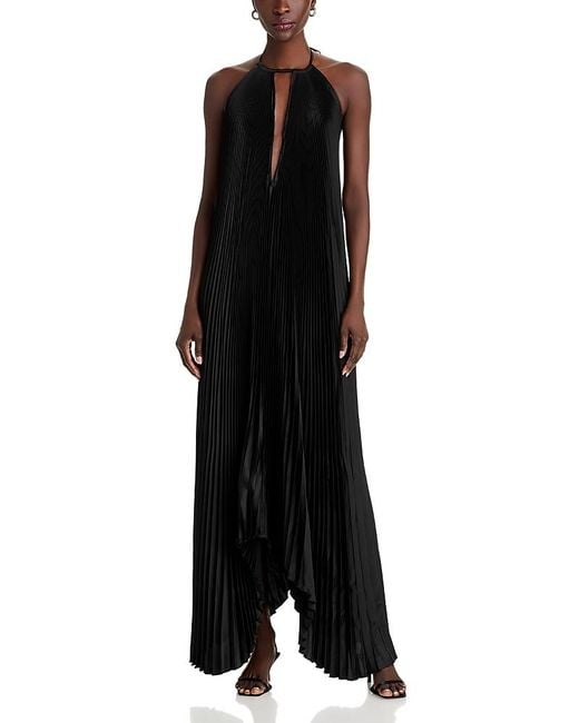 L'idée Black Boheme Halter Gown