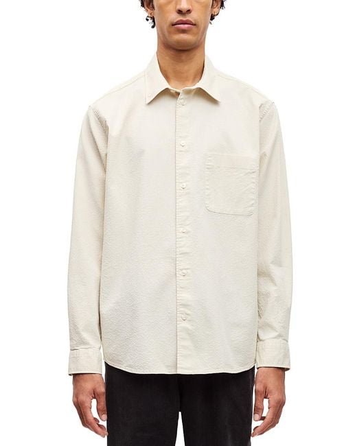 Samsøe & Samsøe White Samse Samse Button Front Shirt for men