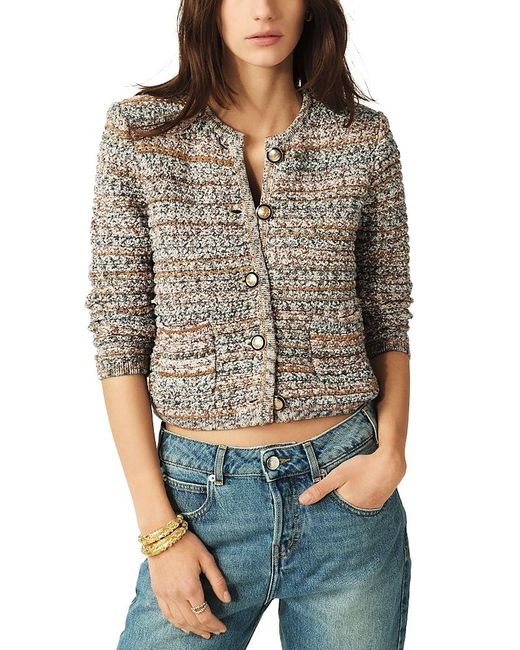 Ba&sh Gray Guspa Cardigan Sweater