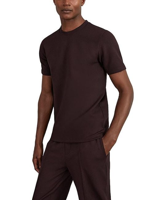 Reiss Purple Bradley Interlock Tee for men
