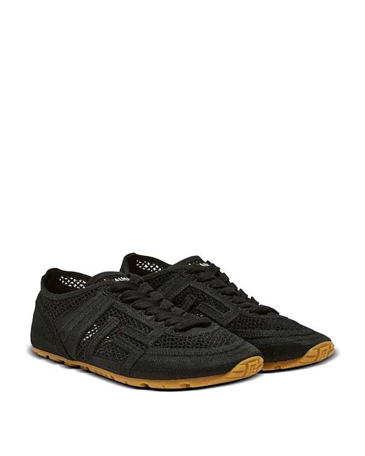 Balmain Black Racer 45 Macrame Trainers for men