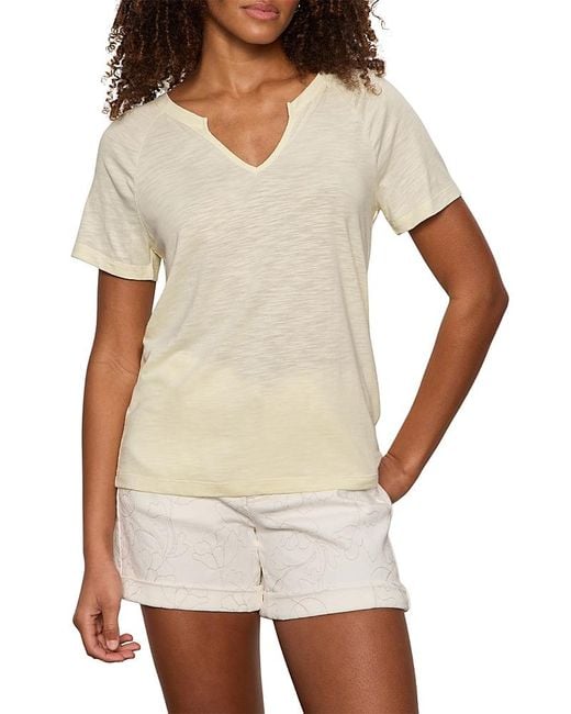 Sanctuary White Notch Neck Tee