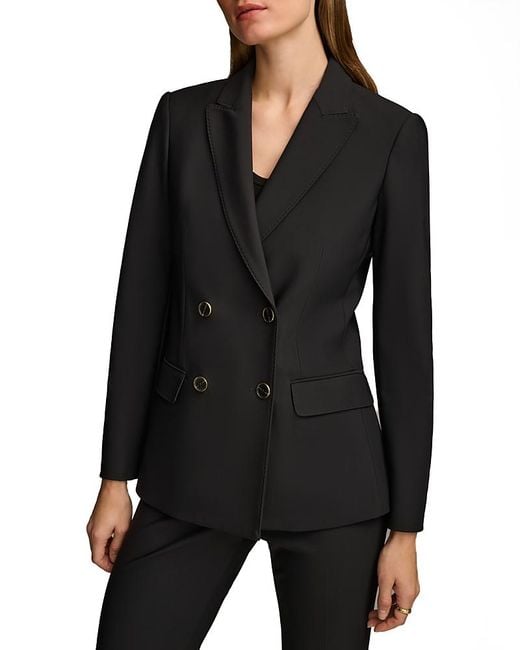 Donna Karan Black Donna Karan Essentials Double Breasted Blazer