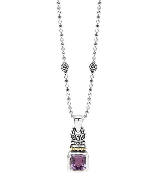 Lagos Metallic 18K And Sterling Rittenhouse Necklace With Amethyst, 16