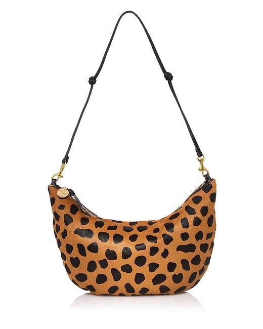 Clare V. Metallic Lune Calf Hair Shoulder Bag