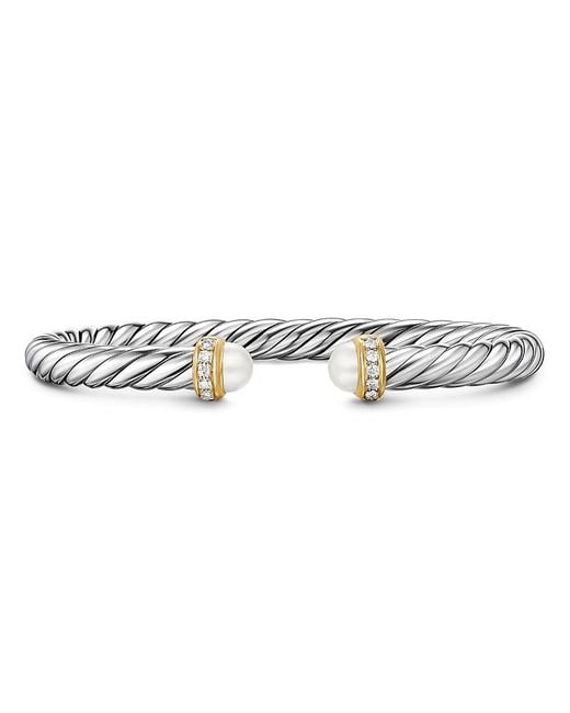 David Yurman White Cable Flex Bracelet
