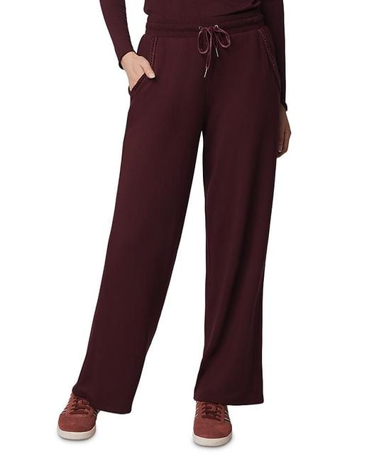 Splendid Red Supersoft Trim Pants