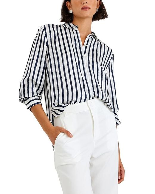 Bella Dahl Blue High Low Hem Shirt