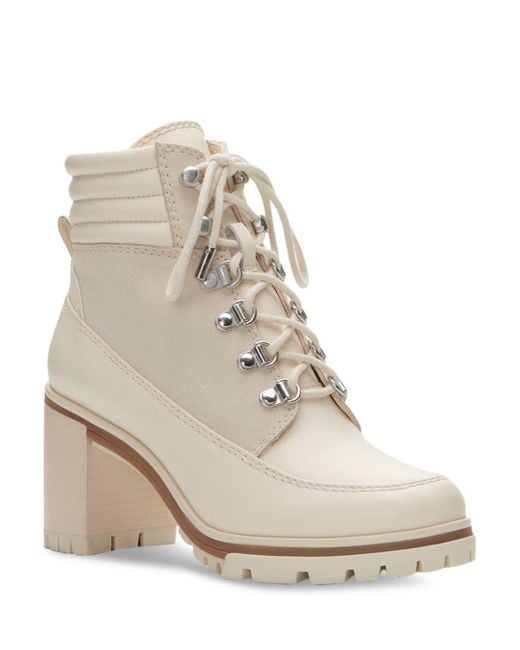 vince camuto women's ermania lace up lug sole combat booties