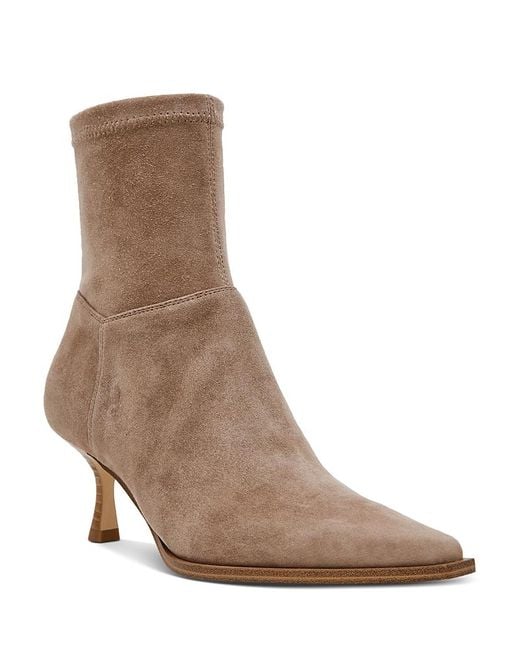 Steve Madden Brown Stasia Mid Heel Ankle Boots
