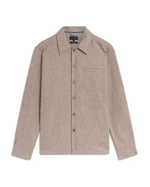 Ted Baker Natural Rynell Wadded Overshirt for men