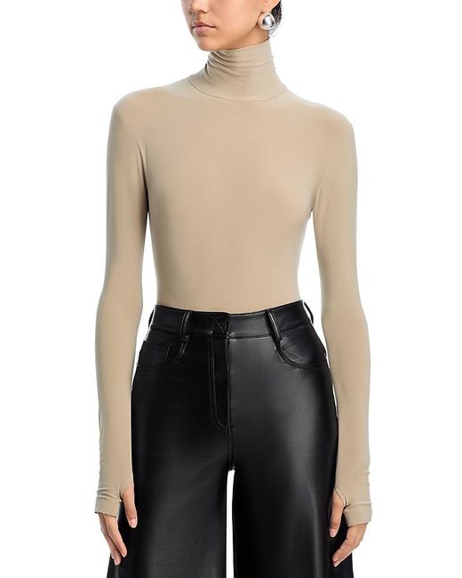 Norma Kamali Black Long Sleeve Turtleneck Bodysuit