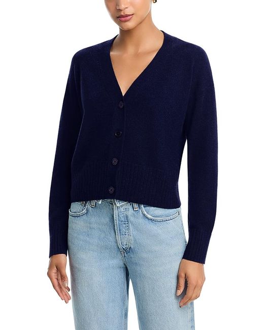 Aqua Blue V Neck Cashmere Cardigan