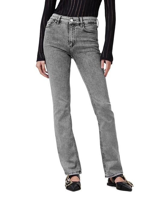 AllSaints Black Haldan Mid Rise Slim Bootcut Jeans