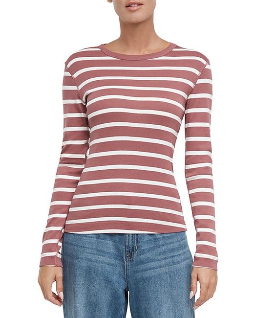 Three Dots Long-Sleeve Cotton Tee