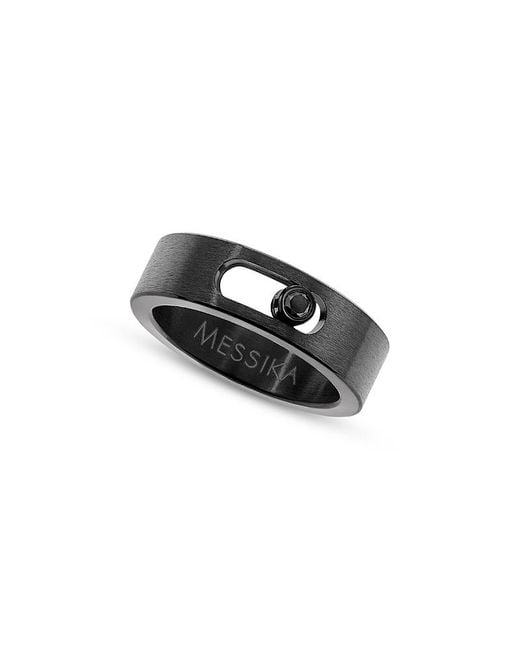 Messika Black Diamond Move Titanium Total Small Ring for men