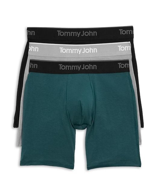 Tommy John Green Second Skin Essentials 6 Boxer Briefs, Pack Of 3 for men
