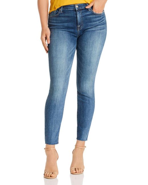 High Waist Ankle Skinny Jeans 