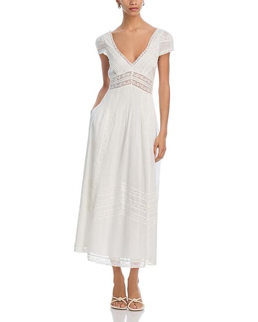 LoveShackFancy White Suvi Dress