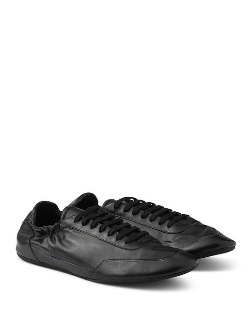 Prada Black Collapse Leather Sneakers for men