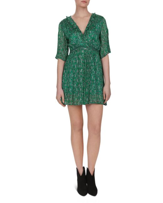 Ba&sh Clem Paisley Mini Dress in Green | Lyst Canada
