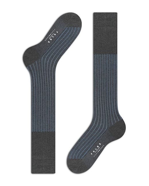 Falke Blue Shadow Knee High Socks for men