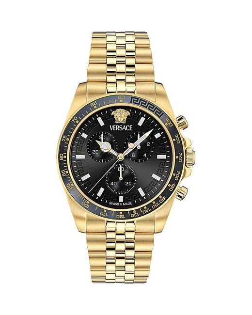 Versace Metallic Greca Chrono 43Mm for men
