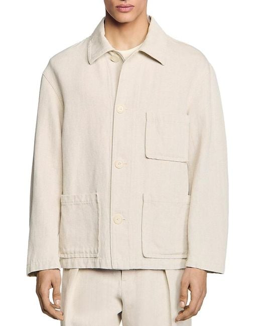 Sandro Men's Natural Worker Jacket