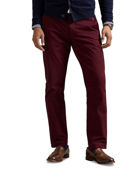 Polo Ralph Lauren Men's Red Straight Fit Chino Pants