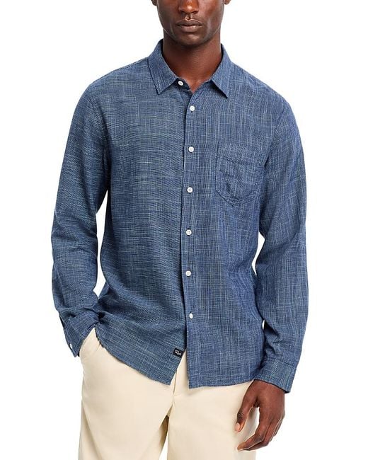 Rails Blue Wyatt Regular Fit Button Front Shirt for men