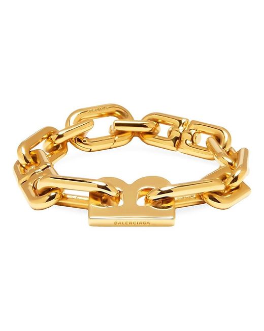 Balenciaga Metallic B Chain Thin Bracelet