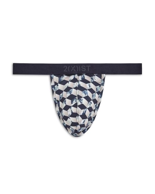 2xist 2(x)ist Sliq Low Rise Y Back Thong in Blue for Men Lyst