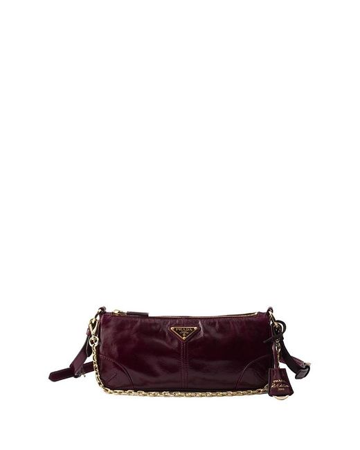 Prada Purple Re-Edition 2002 Medium Leather Shoulder Bag